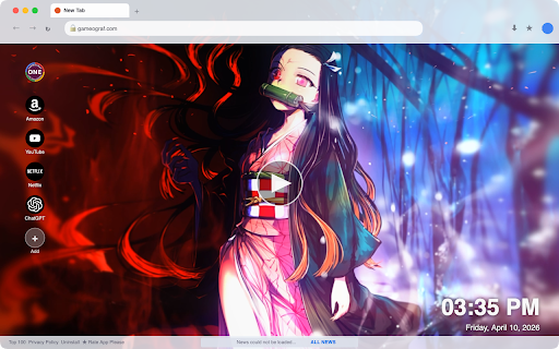 Nezuko Kamado Live Wallpaper :: Transform your new tab with stunning HD live wallpapers featuring Nezuko Kamado from Demon Slayer. Refresh your browsing experi...