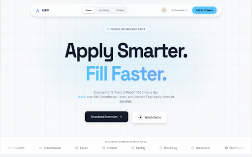 AshX Job Apply Bot :: AshX bot that autofills job application forms using saved profiles.