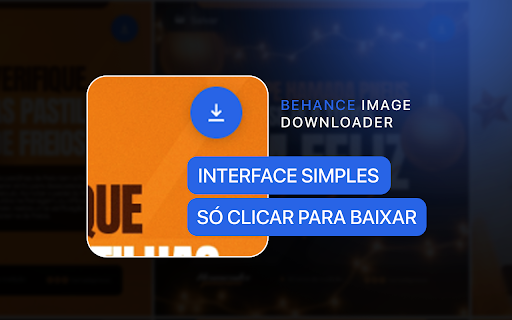 Behance Image Downloader :: Adiciona botões de download sobre imagens em projetos do Behance para facilitar o download das imagens.