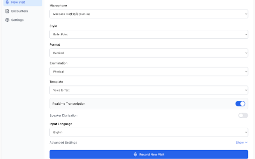 ROSC Medical Assistant :: Access ROSC visit recording and encounter management from any webpage