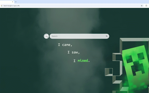 Minecraft Creeper Live Wallpaper :: Iconic Minecraft Creeper emerges from the shadows with an eerie green glow.