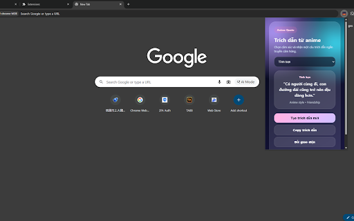 Anime Quote Pocket :: Hiển thị trích dẫn anime ngắn gọn ngay trong popup.