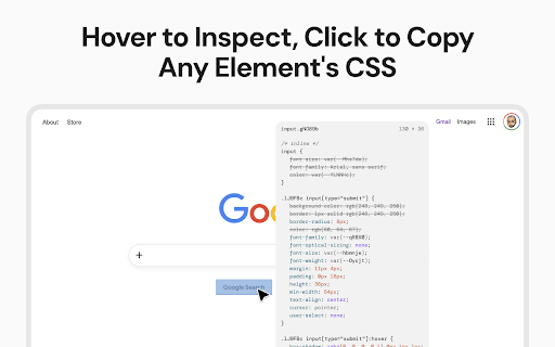 CSS Viewer - Inspect & Copy Any Element's CSS :: Inspect CSS on any page. View matched rules, computed styles, SCSS, Tailwind, and JSX.