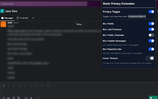 Slack Privacy Extension :: Protect your privacy in Slack by hiding your conversations