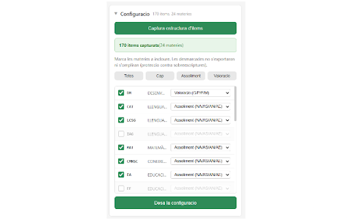 Esfer@ Helper :: Agilitza la introduccio de qualificacions a Esfer@ amb exportacio/importacio CSV i Google Sheets per a docents de Catalunya.