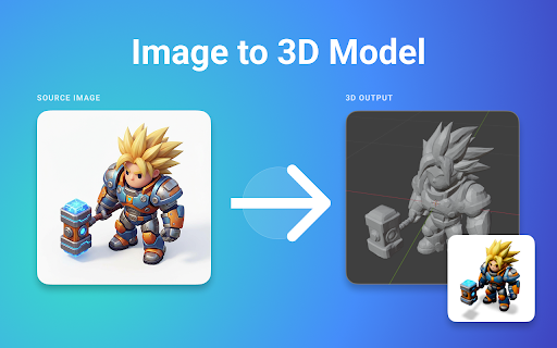 Image to 3D Model :: Create 3D assets with Image to 3D Model, an AI model generator and photo to 3D model converter for fast, accurate results.