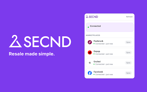Secnd - Resale made simple :: Automatically sync and monitor your marketplace sessions to your Secnd account.