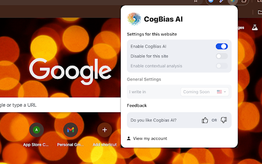CogbiasAI :: Cognative bias detection in your browser