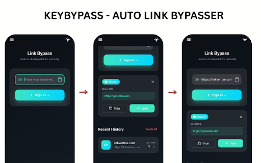 KeyBypass - Link Bypasser :: Bypass link shorteners instantly with one click. Supports Linkvertise, Work.ink, and many more!
