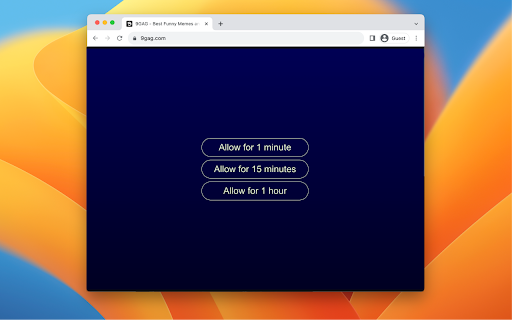 Green Blocker :: Temporarily block distracting websites in a polite, lovely way.