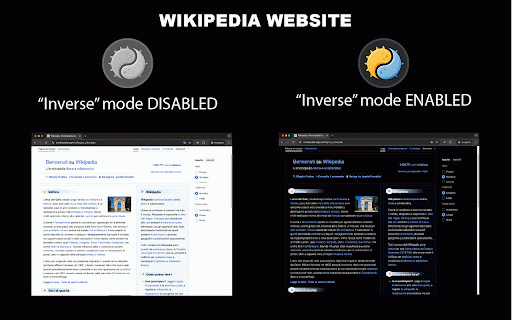 Inverse Dark/Light Mode :: The extension allows users to manage a list of URLs of websites that are displayed in "inverted" mode (if the website has a dark…