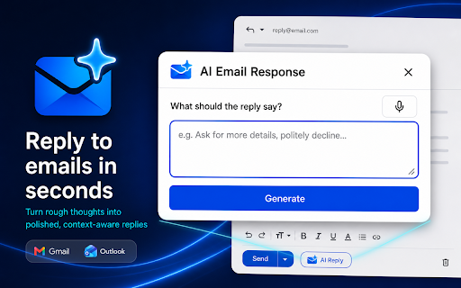 AI Email Response :: Reply faster with this AI Email Response generator - a smart ai email generator that drafts a polished ai response for your inbox.