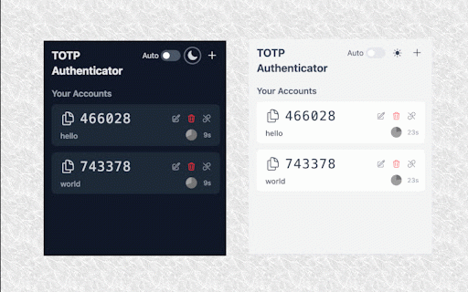 TOTP Authenticator :: A simple TOTP authenticator extension.