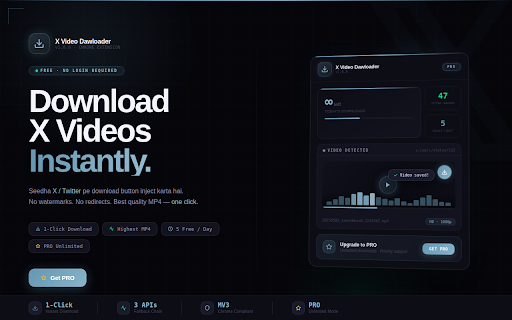 X Video Dawloader :: Download videos from X (Twitter) in one click — fast, free, no fuss.