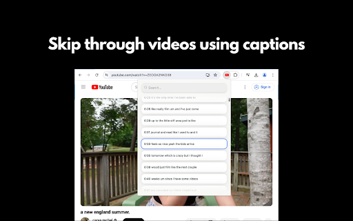 YouTube Captions Search :: Search for keywords in the video transcript
Click on a caption to go to the corresponding part in the video
Auto scrolls to the…