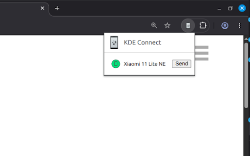 KDE Connect :: Allows sharing pages, videos, and images from your browser to KDE Connect devices.