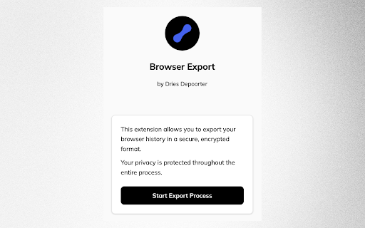 Browser History Export :: Export your browser history in an encrypted format.