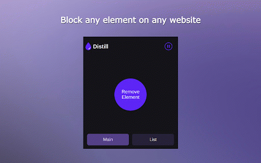 Distill - Element Blocker :: Block elements on any website