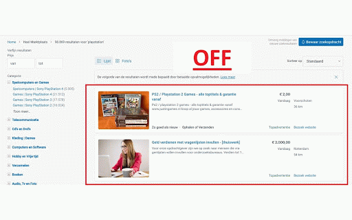 Marktplaats Spam Blocker :: Automatically blocks advertisements, spam listings, and specific banners on Marktplaats based on dynamic criteria.