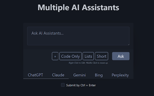 Multiple Chatbots :: Multiple Chatbots: Ask multiple AI Assistants simultaneously!