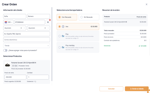 Vendia - Dropi Auto-Fill :: Carga automatica de pedidos en Dropi desde Vendia