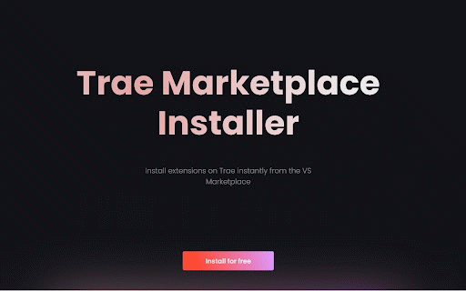 Trae Marketplace Installer :: Adds an 'Install on Trae' button to the VSCode extensions Marketplace.