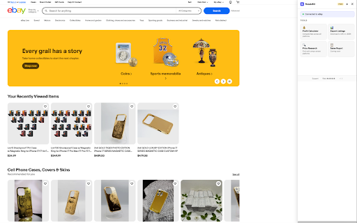 ResaleKit - Reseller Profit Calculator & Data Export :: Reseller profit calculator. Compare fees across Poshmark, Depop, eBay & Mercari. Export listings. Research sold comps.