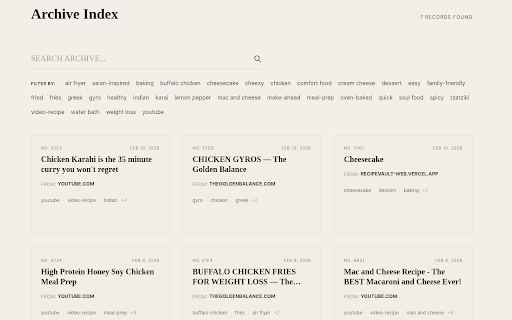RecipeVault :: Save recipes from anywhere.