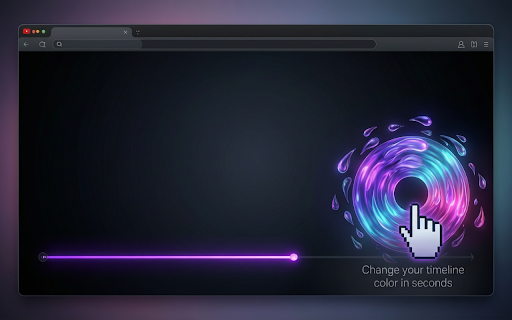 YouTube Timeline Color Changer :: Customize YouTube’s video timeline color with presets or your own pick. Fast, lightweight, and remembers your choice.