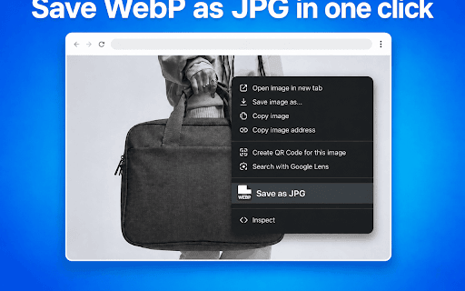 Change Webp To Jpg :: Easily change webp to jpg — convert .webp images to jpeg with a simple Chrome converter.