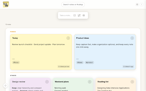 StickEm :: Create sticky notes on your new tab page!