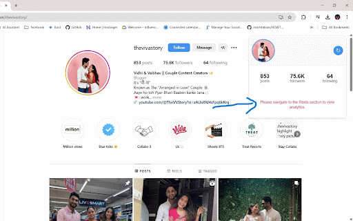 T-Analytics – Instagram Profile Analyzer :: Analyze Instagram profiles instantly: engagement rate, reel views, CPV, likes & comments — all for free, right on Instagram.