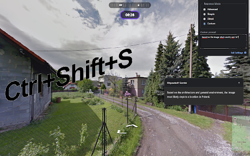 Gemini Screen Solver :: Press Ctrl+Shift+S, select an area, and ask Gemini to solve the task.
