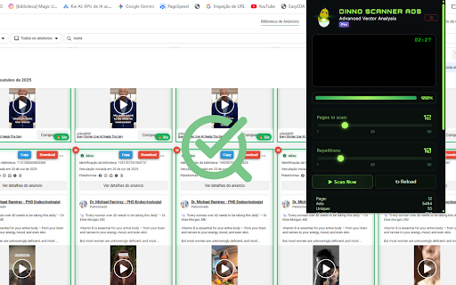Dinno Scanner ADS :: Dinno Scanner - Highlights and analyzes repeated and scaled ads in the Facebook Ad Library