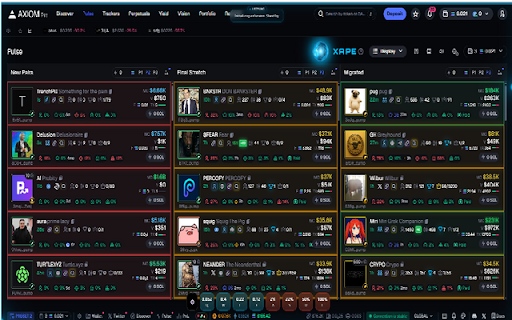 XAPE - AI Crypto Agent :: AI-powered crypto analysis for axiom.trade with voice commands and real-time insights.