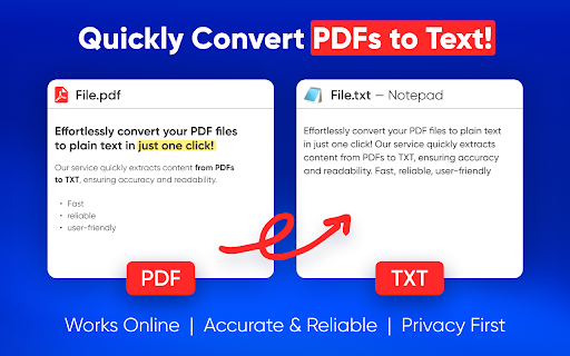 Convert PDF To Text :: Try Convert PDF To Text now! Easily extract text from PDF, keep formatting, and convert files effortlessly, including PDF to Docx.