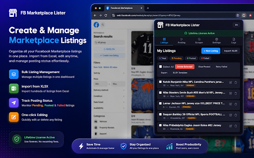 FB Marketplace Lister :: Automate Facebook Marketplace listings — create, post, and scrape listings with ease.