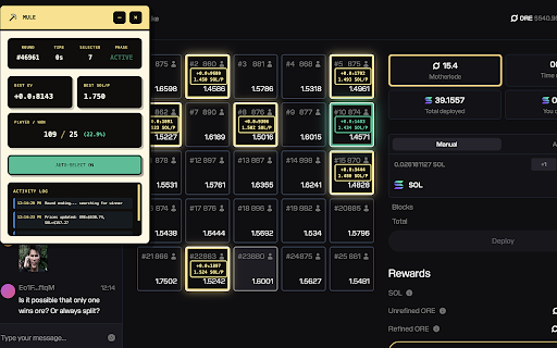 Mule :: Advanced EV calculator with auto-selection for ore.supply