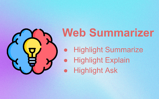 Web Summarizer :: Use Web Summarizer app for quick AI summaries to explain page content and condense articles with smart reading tools. 📚