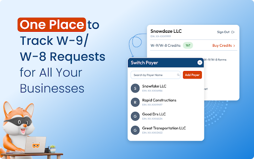 TaxBandits W-9/W-8 Manager :: Request your vendors to securely complete, e-sign, and submit W-9 forms online.