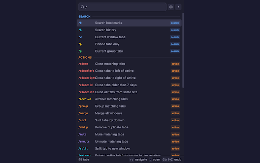 TabOrdo - Tab Manager & Organizer :: Sort, group, deduplicate and manage your tabs with a command palette