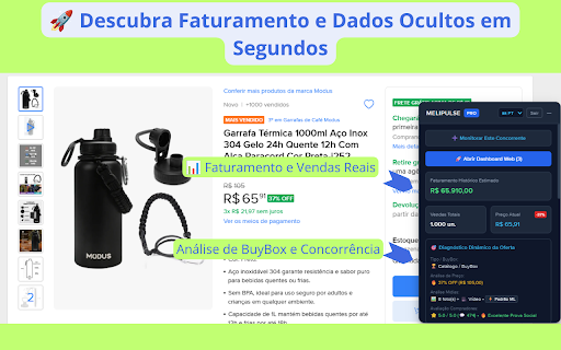 MeliPulse PRO - Dados e Lucro Mercado Livre :: Inteligência de dados para Mercado Livre: calcule taxas e lucro líquido, analise a concorrência e domine o BuyBox.