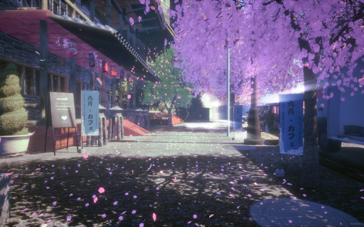 Japan Spring Sakura Street Live Wallpaper :: Transform your new tab with stunning HD live wallpapers of Japan's spring sakura streets, bringing nature's beauty to your screen.