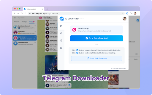 Telegram Downloader - Batch download Telegram images, videos, and audio :: Bulk download photos, videos, files from Telegram. Works with private channels. Original quality, fast speeds. For Telegram Web.