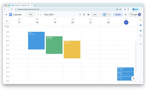 Calendar Voice Assistant :: Manage your calendar by voice with an AI assistant that schedules, moves, cancels, and checks events through conversation.