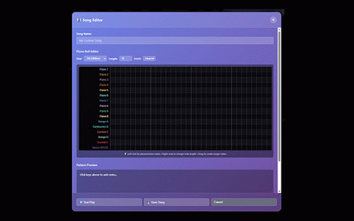Bongo Cat Automator :: Create and automatically play songs on bongo.cat with synchronized bongo rhythms and percussion effects