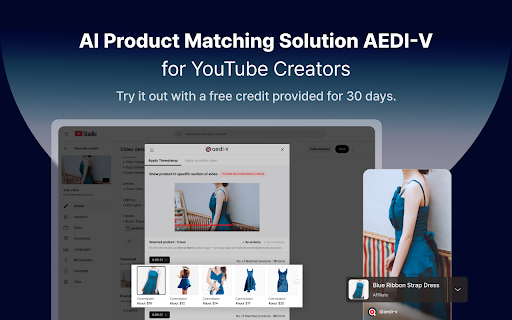 AEDI-V : Youtube AI Product Matching Solution :: ๐ฏ AEDI-V: ์ ํ๋ธ ์ผํ AI ์ ํ ๋งค์นญ ์๋ฃจ์
์ ํ๋ธ ์ผํ์ ์ํ ์๋ ์ ํ ํ๊ทธ & ํ์์คํฌํ ๋ฑ๋ก์ ํ ๋ฒ์!
AI๊ฐ ์์ ์ ์ฅ๋ฉด๊ณผ ๋ํ๋ฅผ ๋ถ์ํด ๊ด๋ จ ์ ํ์ ์๋ ์ถ์ฒํ๊ณ , ์ ํํ ํ์์คํฌํ์ ๋ง์ถฐ ํ๊ทธ๊น์ง ํจ๊ปโฆ