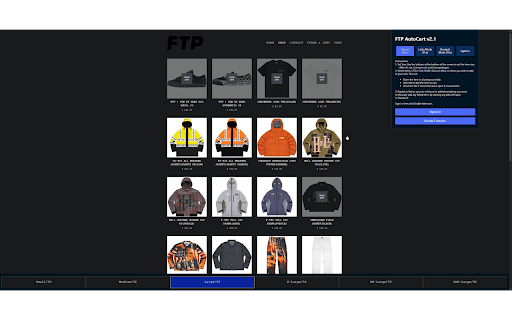 FTP AutoCart :: FTP AutoCart is an Extension designed to automate limited-edition Shopify purchases, currently only optimized for the FTP brand