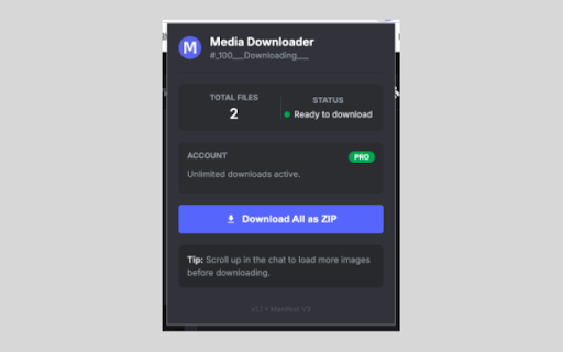 Discord Media Downloader :: Download all media files (images, videos, and other attachments) from the currently selected Discord channel