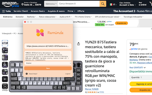 Reminde :: Save content from any website and get reminded